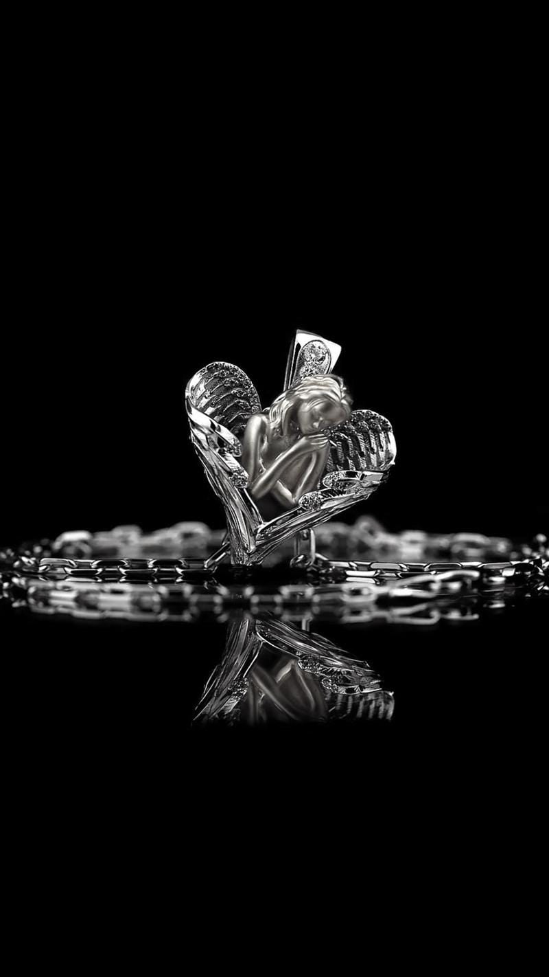 925 silver Over Angel Charm Pendant Diamond Angel Pendant Luxurious Angel Charm Elegant Anniversary Necklace Memorable Christmas Gift