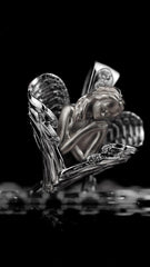 925 silver Over Angel Charm Pendant Diamond Angel Pendant Luxurious Angel Charm Elegant Anniversary Necklace Memorable Christmas Gift