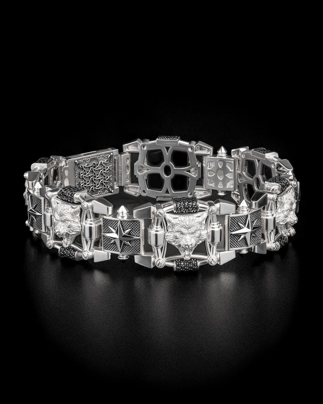 Amazing wolf Bracelet—S925 Sterling Silver Bracelet — Handmade Creative Bracelet —Unique Gift—Birthday Gift—Surprise Gift 109