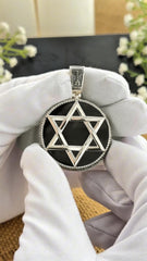 Star of David Lion Necklace, Magen David Necklace, Support Israel Necklace, Lion of Judah in star of David 521