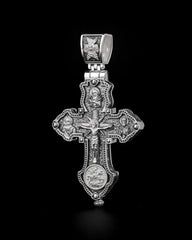 Handmade 925 silver cross  Crucifixion of Christ,Cross Pendant,Orthodox Cross,Christian Cross,Men Cross (accessories,gifts)346