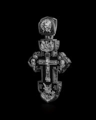 Christian Orthodox Cross Necklace, Jesus Cross Pendant, Mens Pendant, Silver Christian Jewelry,Religious Pendant, Birthday Gift for Him 348