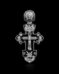 Christian Orthodox Cross Necklace, Jesus Cross Pendant, Mens Pendant, Silver Christian Jewelry,Religious Pendant, Birthday Gift for Him 348