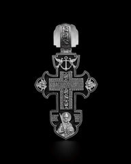 Christian Orthodox Cross Necklace, Jesus Cross Pendant, Mens Pendant, Silver Christian Jewelry,Religious Pendant, Birthday Gift for Him 348