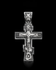 Christian Orthodox Cross Necklace, Jesus Cross Pendant, Mens Pendant, Silver Christian Jewelry,Religious Pendant, Birthday Gift for Him 308