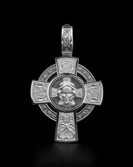 Christian Orthodox Cross Necklace, Jesus Cross Pendant, Mens Pendant, Silver Christian Jewelry,Religious Pendant, Birthday Gift for Him 341