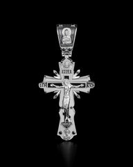 Christian Orthodox Cross Necklace, Jesus Cross Pendant, Mens Pendant, Silver Christian Jewelry,Religious Pendant, Birthday Gift for Him 369