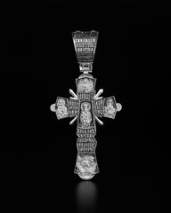 Christian Orthodox Cross Necklace, Jesus Cross Pendant, Mens Pendant, Silver Christian Jewelry,Religious Pendant, Birthday Gift for Him 369