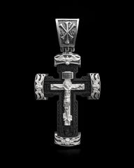 Christian Orthodox Cross Necklace, Jesus Cross Pendant, Mens Pendant, Silver Christian Jewelry,Religious Pendant, Birthday Gift for Him 302
