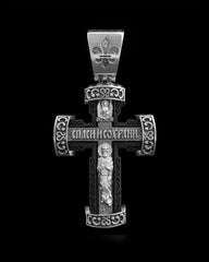Christian Orthodox Cross Necklace, Jesus Cross Pendant, Mens Pendant, Silver Christian Jewelry,Religious Pendant, Birthday Gift for Him 302