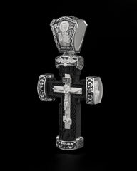 Christian Orthodox Cross Necklace, Jesus Cross Pendant, Mens Pendant, Silver Christian Jewelry,Religious Pendant, Birthday Gift for Him 303
