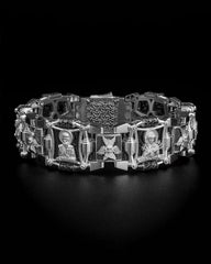 Amazing Bracelet,S925 Sterling Silver Bracelet,Handmade Creative Bracelet,Unique Gift Birthday Gift,Crucifixion of Christ,Cross ,Orthodox103