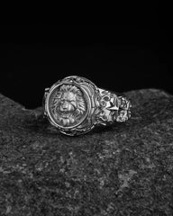 Lion Ring, Mens Ring, Silver  Jewelry, Ring, Birthday Gift for Him 468