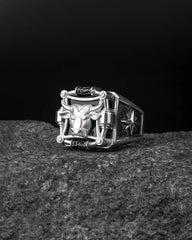 Bull Ring,Jewelry, Zodiac Taurus Signet Ring For Men in Sterling Silver, For Men, Animal Ring, Horoscope  Jewelry, Birthday Gift for Him 468