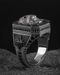 leopard Ring, Mens Ring, Silver  Jewelry, Ring, Birthday Gift for Him 413