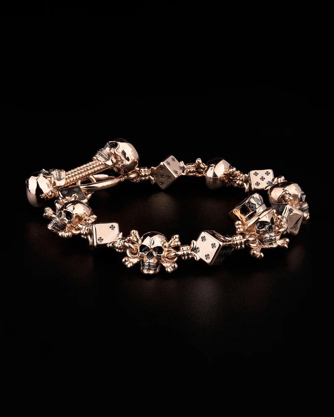Amazing Bracelet,S925 Sterling Silver Bracelet,Handmade Creative Bracelet,Unique Gift Birthday Gift,skull 159