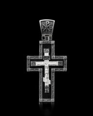 Christian Orthodox Cross Necklace, Jesus Cross Pendant, Mens Pendant, Silver Christian Jewelry,Religious Pendant, Birthday Gift for Him 311