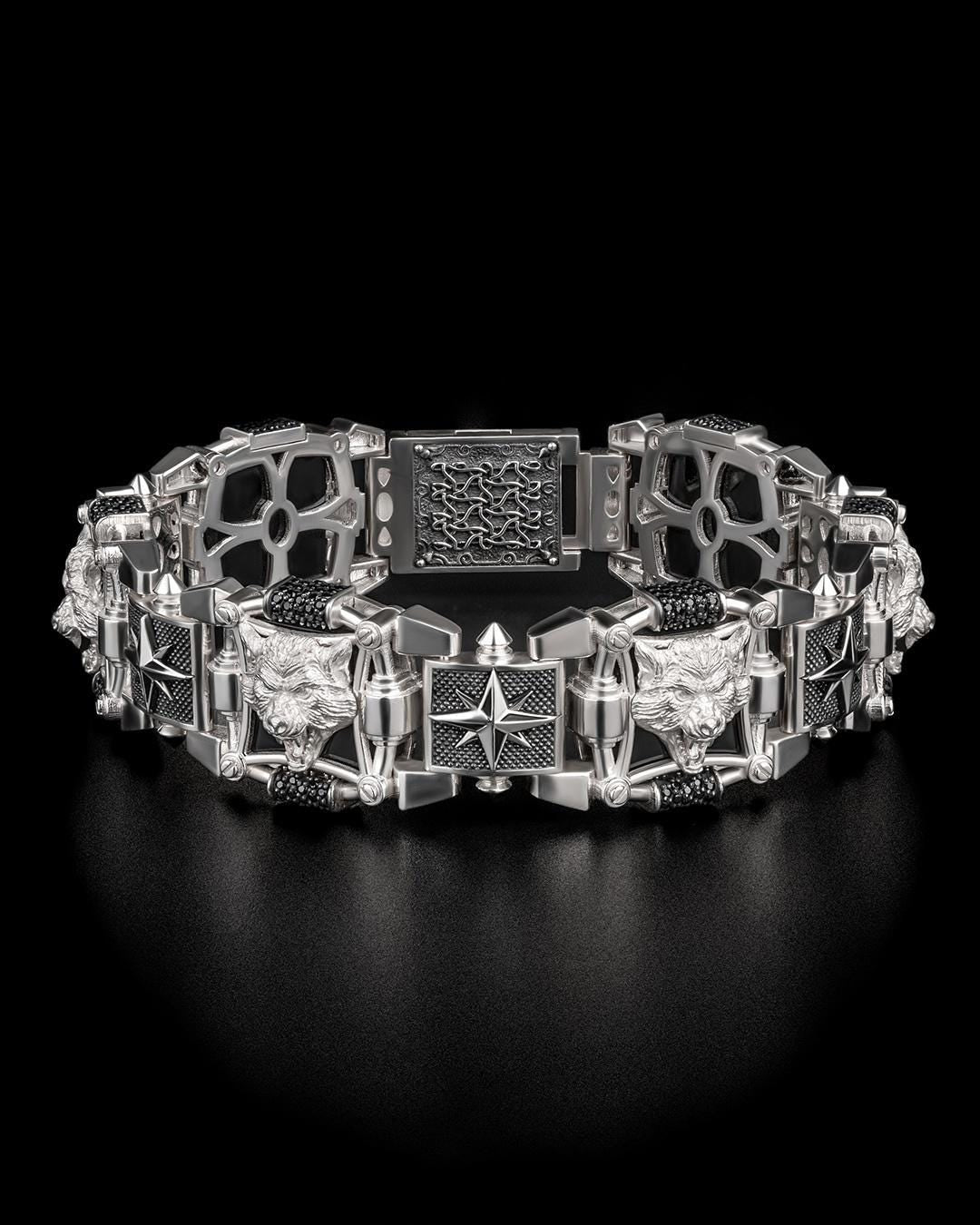 Amazing wolf Bracelet—S925 Sterling Silver Bracelet — Handmade Creative Bracelet —Unique Gift—Birthday Gift—Surprise Gift 109