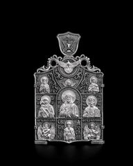Virgin Mary Pendant, Christian Orthodox Necklace,  Mens Pendant, Silver Christian Jewelry,Religious Pendant, Birthday Gift for Him 550