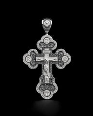 Christian Orthodox Cross Necklace, Jesus Cross Pendant, Mens Pendant, Silver Christian Jewelry,Religious Pendant, Birthday Gift for Him 343