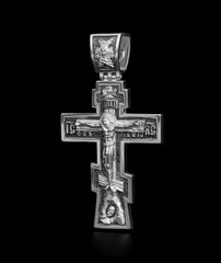 Christian Orthodox Cross Necklace, Jesus Cross Pendant, Mens Pendant, Silver Christian Jewelry,Religious Pendant, Birthday Gift for Him 308
