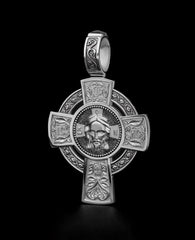 Christian Orthodox Cross Necklace, Jesus Cross Pendant, Mens Pendant, Silver Christian Jewelry,Religious Pendant, Birthday Gift for Him 341