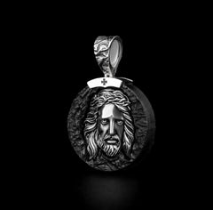 Christian Orthodox Cross Necklace, Jesus Cross Pendant, Mens Pendant, Silver Christian Jewelry,Religious Pendant, Birthday Gift for Him 548