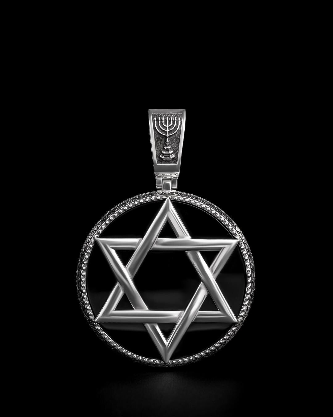 Star Of David Pendant Six Pointed Hexagon Jewish Star Necklace Symbol Of Judaism, gift Magen David Necklace, Support Israel, bull 521