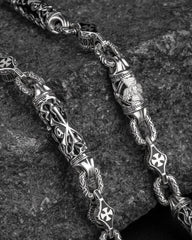 Orthodox chain art,Amazing Chain,S925 Sterling Silver Chain,Handmade Creative Chain,Unique Gift Birthday Gift,Crucifixion of Christ,207