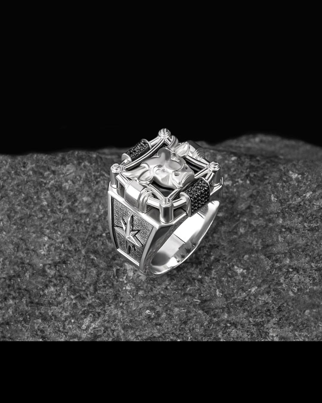 Bull Ring,Jewelry, Zodiac Taurus Signet Ring For Men in Sterling Silver, For Men, Animal Ring, Horoscope  Jewelry, Birthday Gift for Him 468