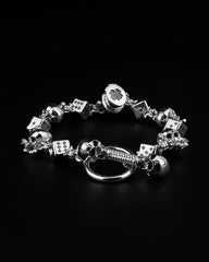 Amazing Bracelet,S925 Sterling Silver Bracelet,Handmade Creative Bracelet,Unique Gift Birthday Gift,skull 159