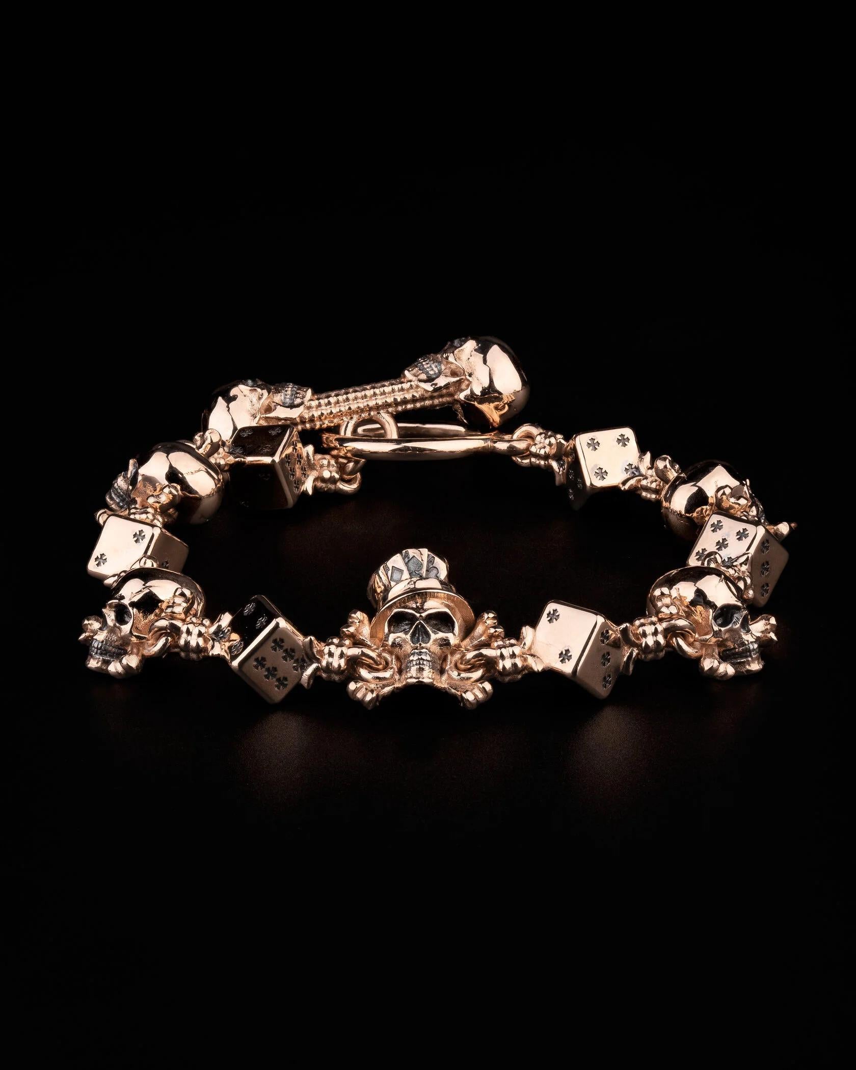 Amazing Bracelet,S925 Sterling Silver Bracelet,Handmade Creative Bracelet,Unique Gift Birthday Gift,skull 159