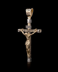 Christian Orthodox Cross Necklace, Jesus Cross Pendant, Mens Pendant, Silver Christian Jewelry,Religious Pendant, Birthday Gift for Him 337
