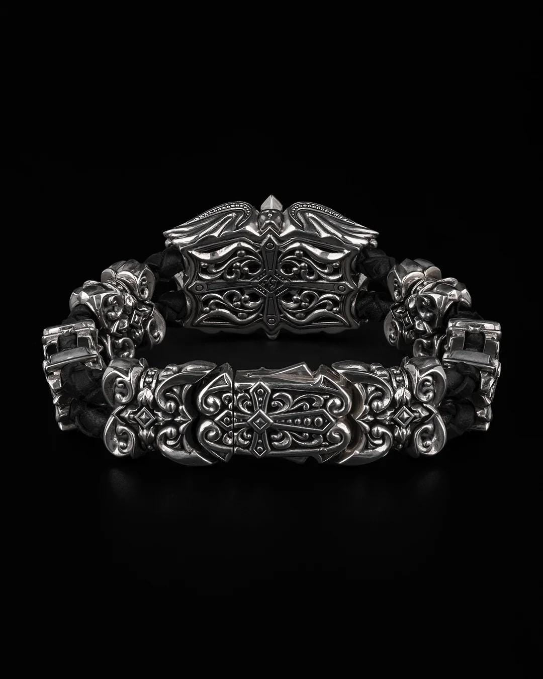Amazing Bracelet,S925 Sterling Silver Bracelet,Handmade Creative Bracelet,Unique Gift Birthday Gift,Crucifixion of Christ,Cross ,Orthodox101